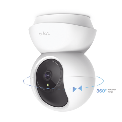 Cámara de Seguridad Doméstica Tapo C210 / 2K (2304 × 1296) / Seguimiento Automático 360° / Detección de Personas y Llanto de Bebé / Visión Nocturna 12 m (40 ft) / Audio Bidireccional / Almacenamiento mic