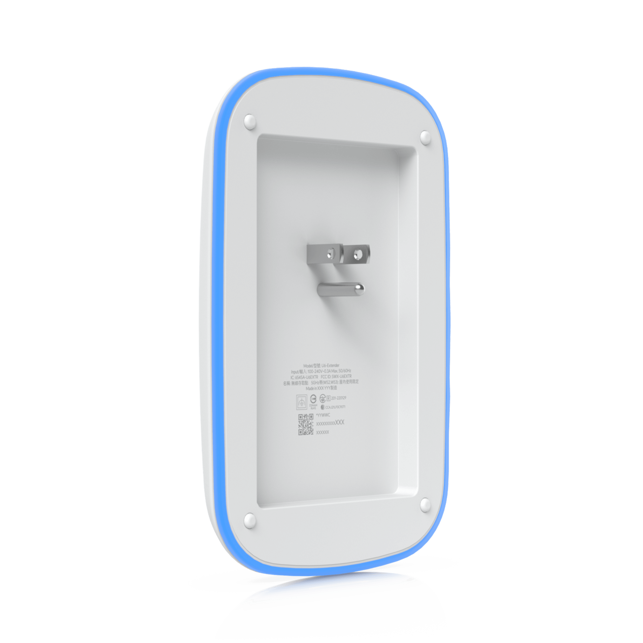 Extensor WiFi 6 UniFi / Hasta 5.3 Gbps Agregados / Doble Banda 2.4 y 5 GHz / MIMO 2x2 y 4x4 con Beamforming / Conexión Directa a Contacto Eléctrico / 300+ Clientes Concurrentes / Gestión UniFi Network / Exclusivo para Equipos UniFi