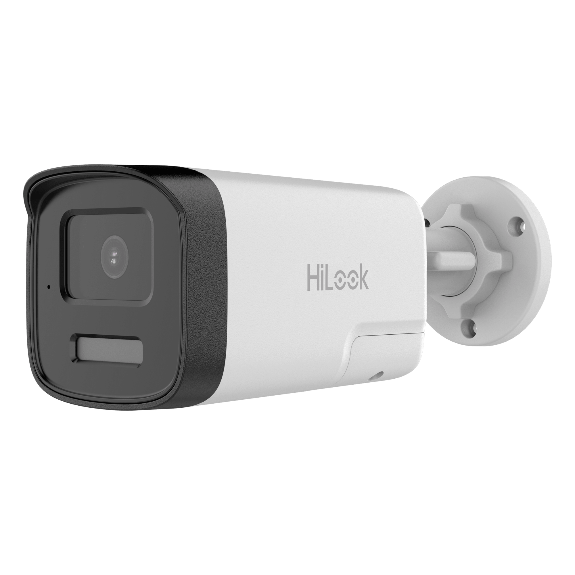 [Audio Bidireccional + Dual Light + ColorVu] Bala TURBOHD 3K (5 Megapixel) / Lente 2.8mm / 40 mts IR EXIR + 40 mts Luz Blanca / Micrófono y Bocina Integrado / Exterior IP67 / Metal / dWDR — HiLook by HIKVISION · SKU THC-B257-LTS