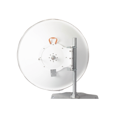 Antena de parabola profunda, blindada, con supresión al ruido de 4 ft, 4.9-6.4 GHz, Ganancia 37 dBi con SLANT de 45 ° y 90 °, ideal para hasta 100 km, Conectores N-hembra, montaje con alineación milimétrica.