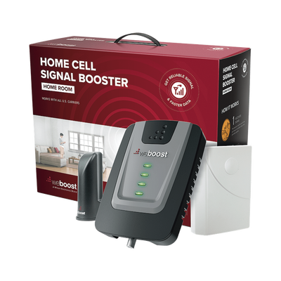 KIT de Amplificador de Señal Celular Home Room, especial para Datos 4G LTE, 3G y Voz. Mejora la señal en áreas de hasta 140 metros cuadrados.