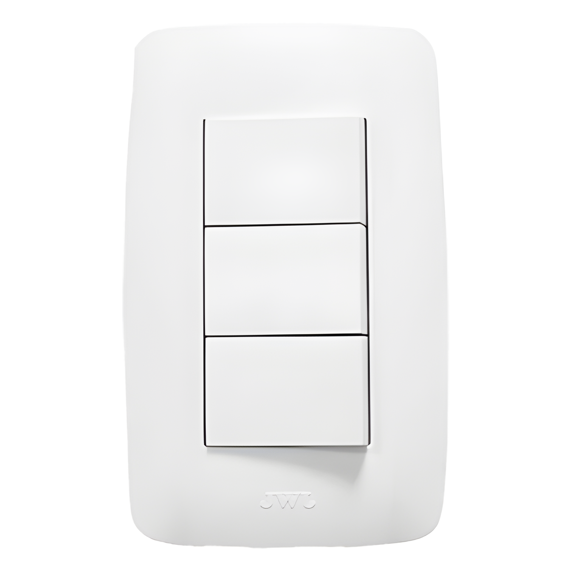 Apagador Triple de 127 V ~60 HZ 10 A / Color Blanco. — JWJ · SKU JTL-B72-09