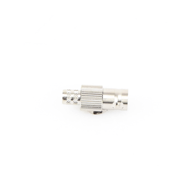 Conector BNC Hembra de 75 Ohm, Anillo Plegable para Cable RG-6/U, Níquel/ Oro/ Teflón.
