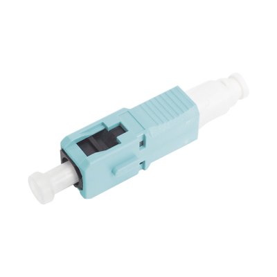 Conector de Fibra Óptica Pre-Pulido LightBow SC Simplex, Multimodo 50/125 (OM3/OM4), Re-Terminable, Color Aqua