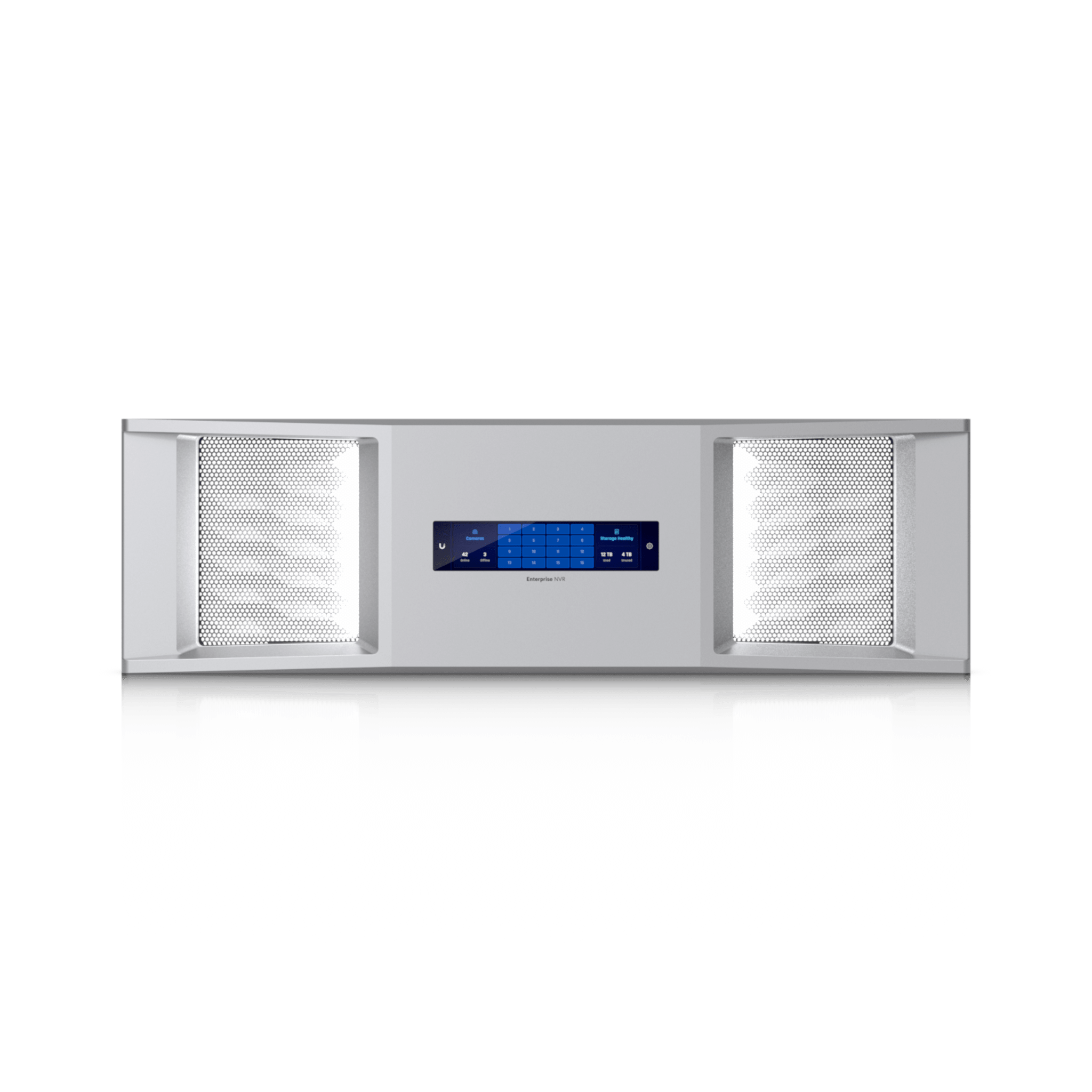 UniFi Enterprise Bezel Pantalla Táctil 4.7 pulgadas / Protección ESD-EMP ±12kV y ±8kV / Temperatura Operativa -5 a 40° C / Humedad Operativa 5-95% / Certificación CE, IC, FCC / Cumple ND / Compatible solo con ENVR — UBIQUITI · SKU UACC-ENVR-BEZEL