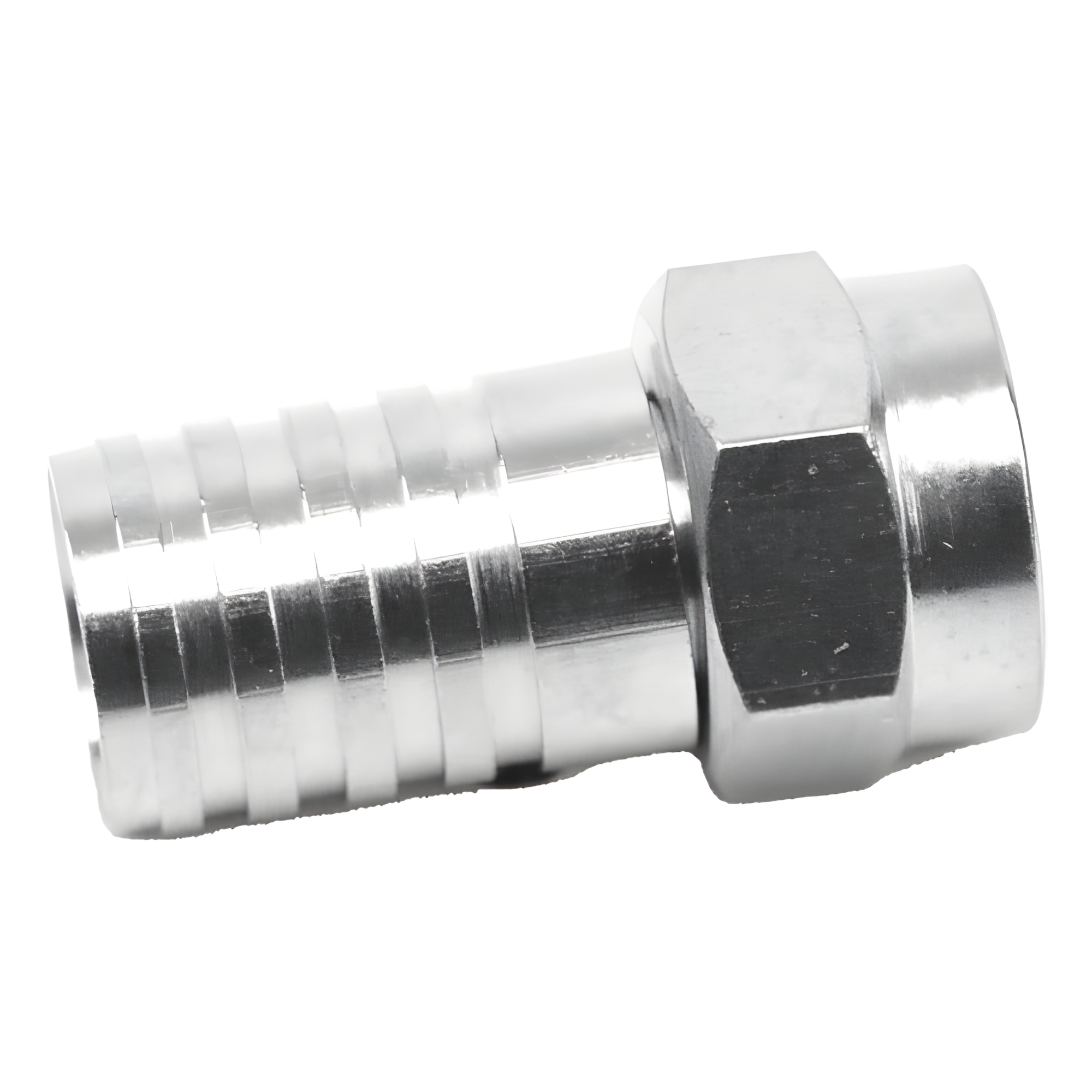 Conector F Macho / Doble Blindaje Plegable / RG-59 / Bronce Niquelado / Contacto Oro / 1.64 ft Equivalente