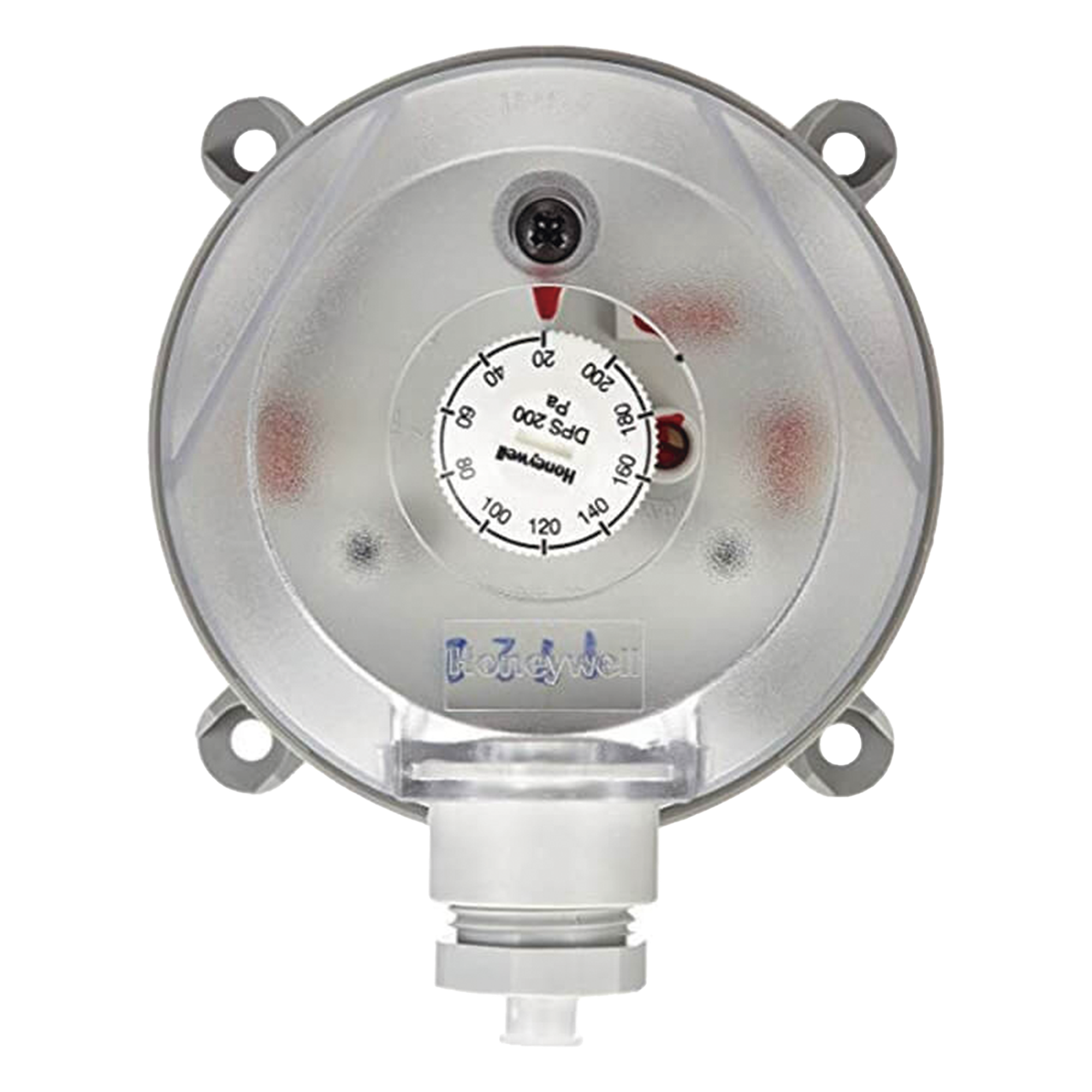 Interruptor de presión diferencial ajustable de 20 a 200 Pa, montaje en ducto, para aire acondicionado y ventilación — HONEYWELL BMS · SKU DPS-200