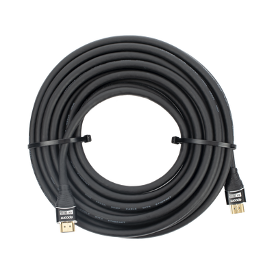 Cable HDMI de 10 Metros (32.81 Pies) | Alta Definición | Longitud | Versión 2.0 | Alta Velocidad 18Gbps | 4K@60Hz | Conectores Chapados en Oro | Tipo Redondo
