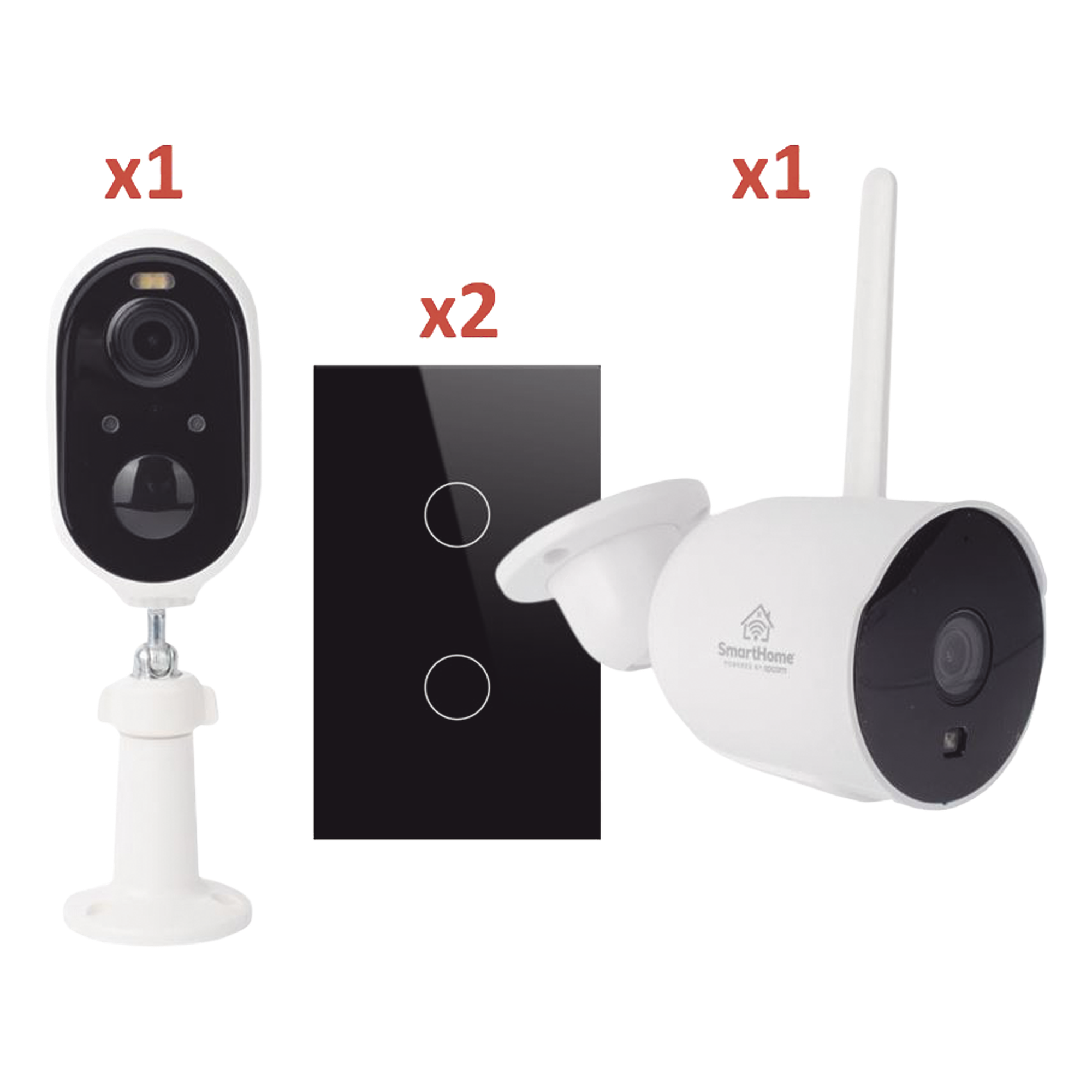 (Wifi) KIT 2 camaras Wifi y 2 apagadores inteligentes Wifi — SMARTHOME BY EPCOM · SKU SH2CAM2SK
