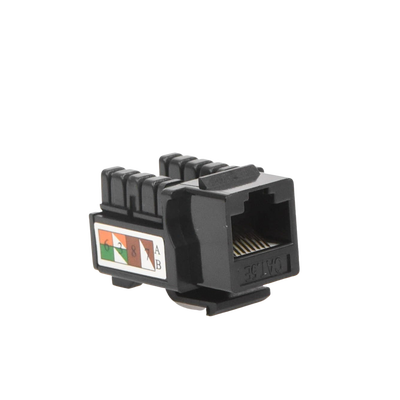 Módulo Jack Keystone Cat5e con Terminación 110 (Punchdown) para Faceplate - Color Negro