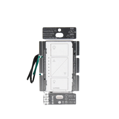 (Caseta Wireless) Atenuador de pared. Aumenta/Disminuye Intensidad de Iluminación. No requiere cable neutro. 150W LED / 600W INC/HAL