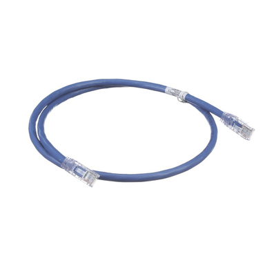 Cable de Parcheo UTP, Cat6A, 24 AWG, CM, Color Azul, 0.3 Metros (1 Pie)