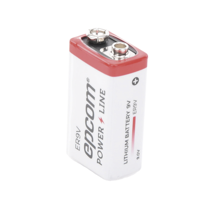 Batería de Litio 9V / 1200 mAh / Cloruro de Tionilo / No Recargable / Operación -60°C a +85°C / Acero Inoxidable