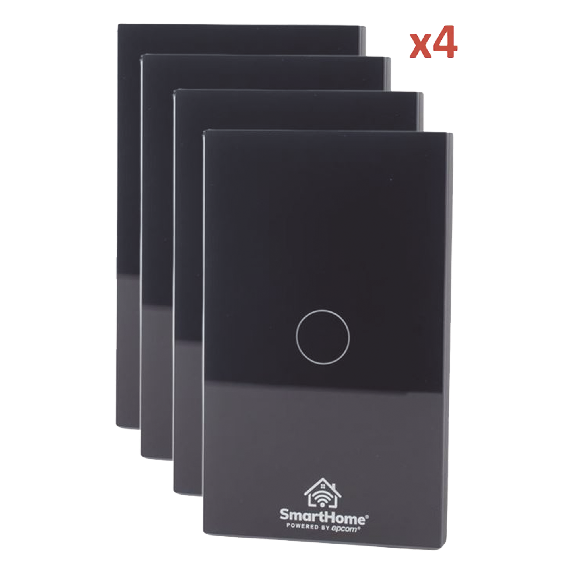 (Wifi) KIT 4 apagadores inteligentes Wifi compatibles con Alexa y GoogleHome — SMARTHOME BY EPCOM · SKU SH411W4K