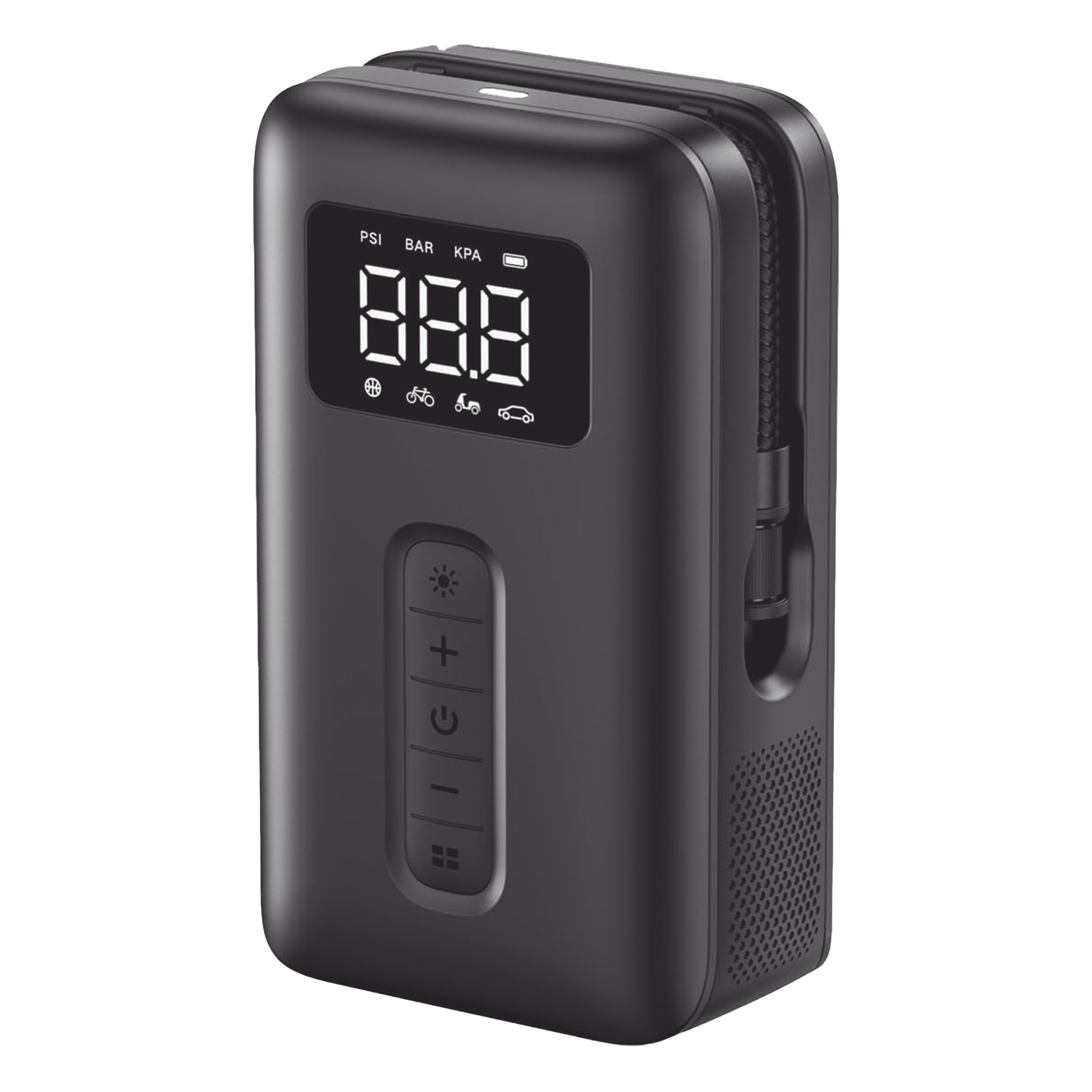 Inflador de Neumáticos | Compresor de Aire Portátil | Bomba de Aire de 150 PSI | Flujo de Aire de 15L/Min | Con Batería Integrada | Cuenta con Luz LED | Ideal para coches, bicicletas, pelotas de motocicleta. — UGREEN · SKU 15951