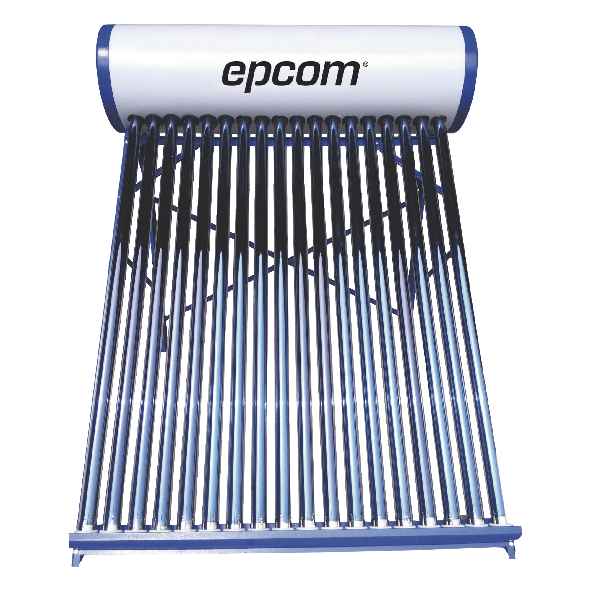 Bóiler Solar de 180L, Baja Presión con 18 Tubos de Vacío de Mayor Resistencia y Termotanque Inoxidable de Grado Alimenticio 180 L Resistentes a Granizo de Hasta 25 mm/ l, Incluye Anodo de Magnesio — EPCOM · SKU STELPWH180