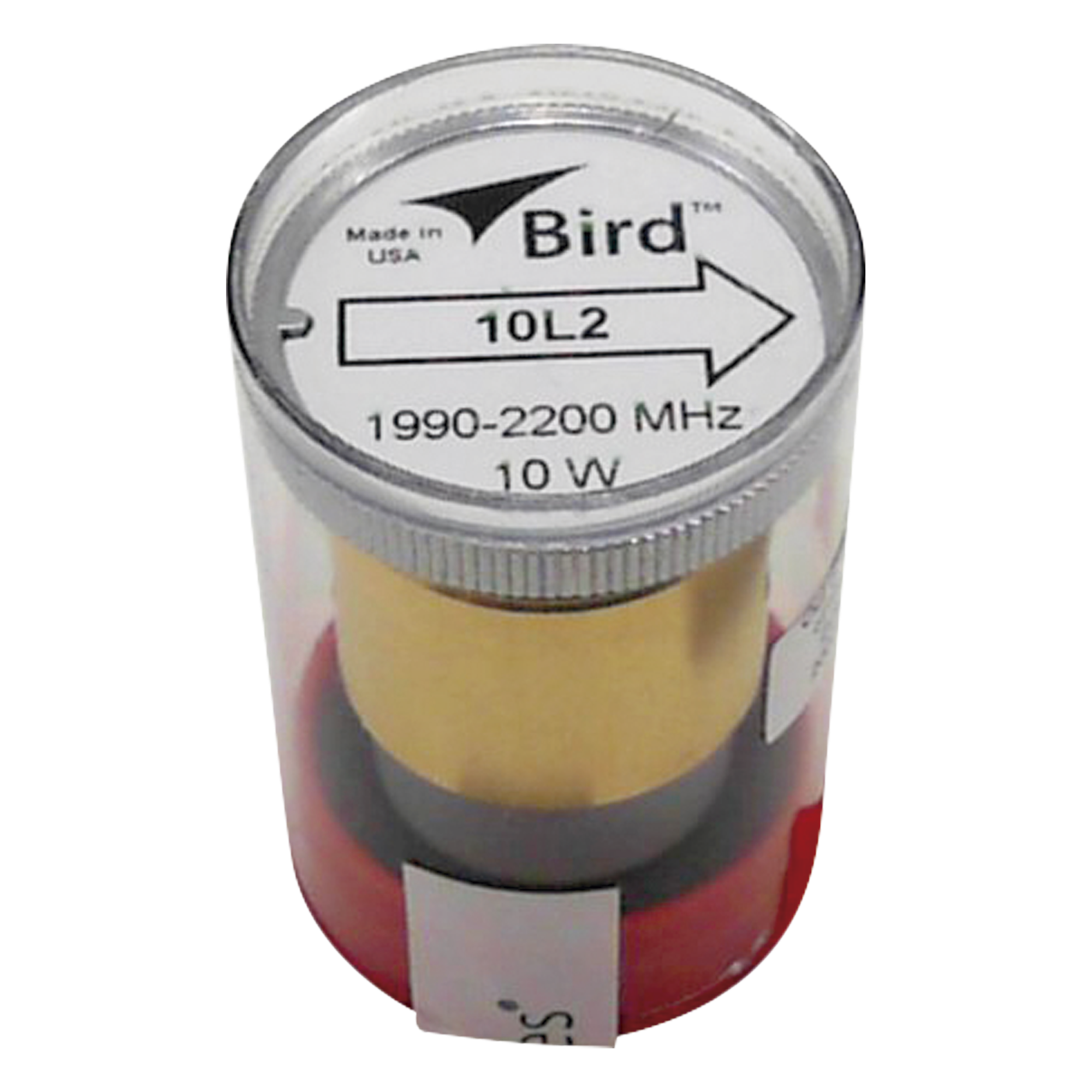 Elemento de 10 Watt en linea 7/8" para Wattmetro BIRD 43 en Rango de Frecuencia de 1990-2200 MHz. — BIRD TECHNOLOGIES · SKU 10L2