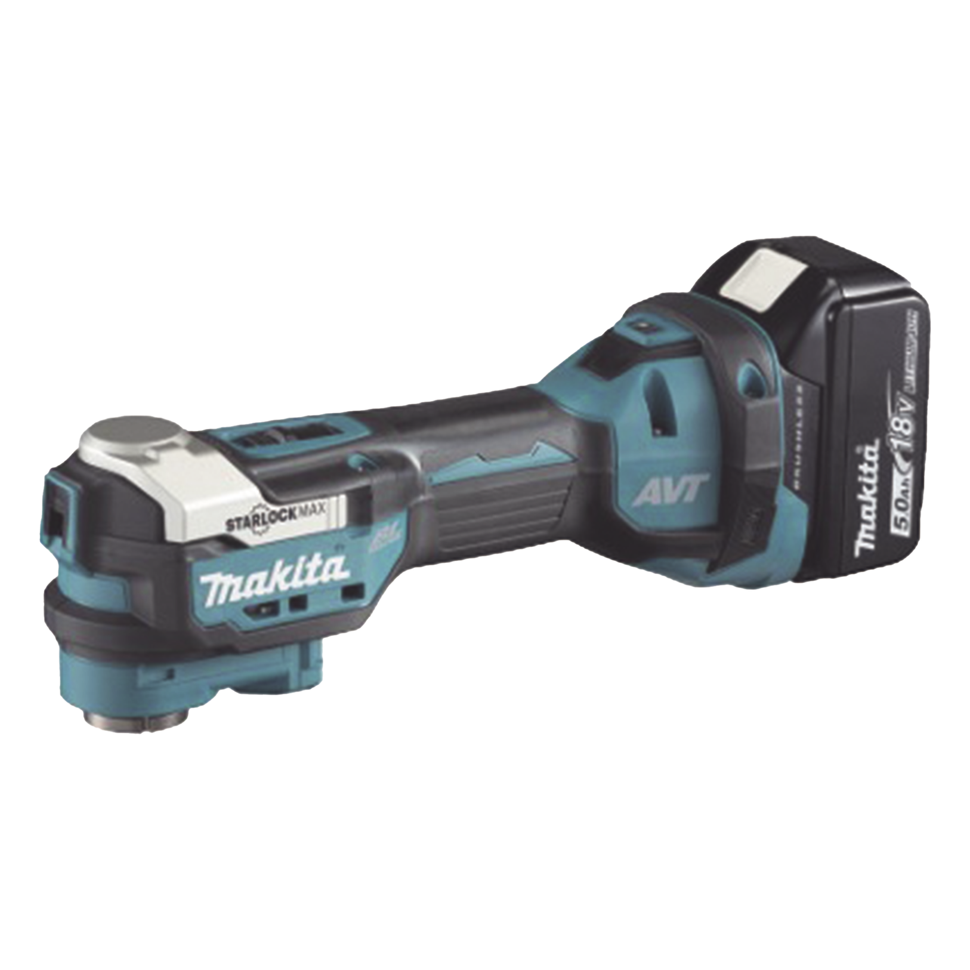 Multiherramienta Oscilante Inalámbrica de 18V, incluye 2 Baterías  BL1850B de 5.0 A, Cargador DC18RC, Accesorios y Estuche Makpac — MAKITA · SKU DTM-52-RTJX1