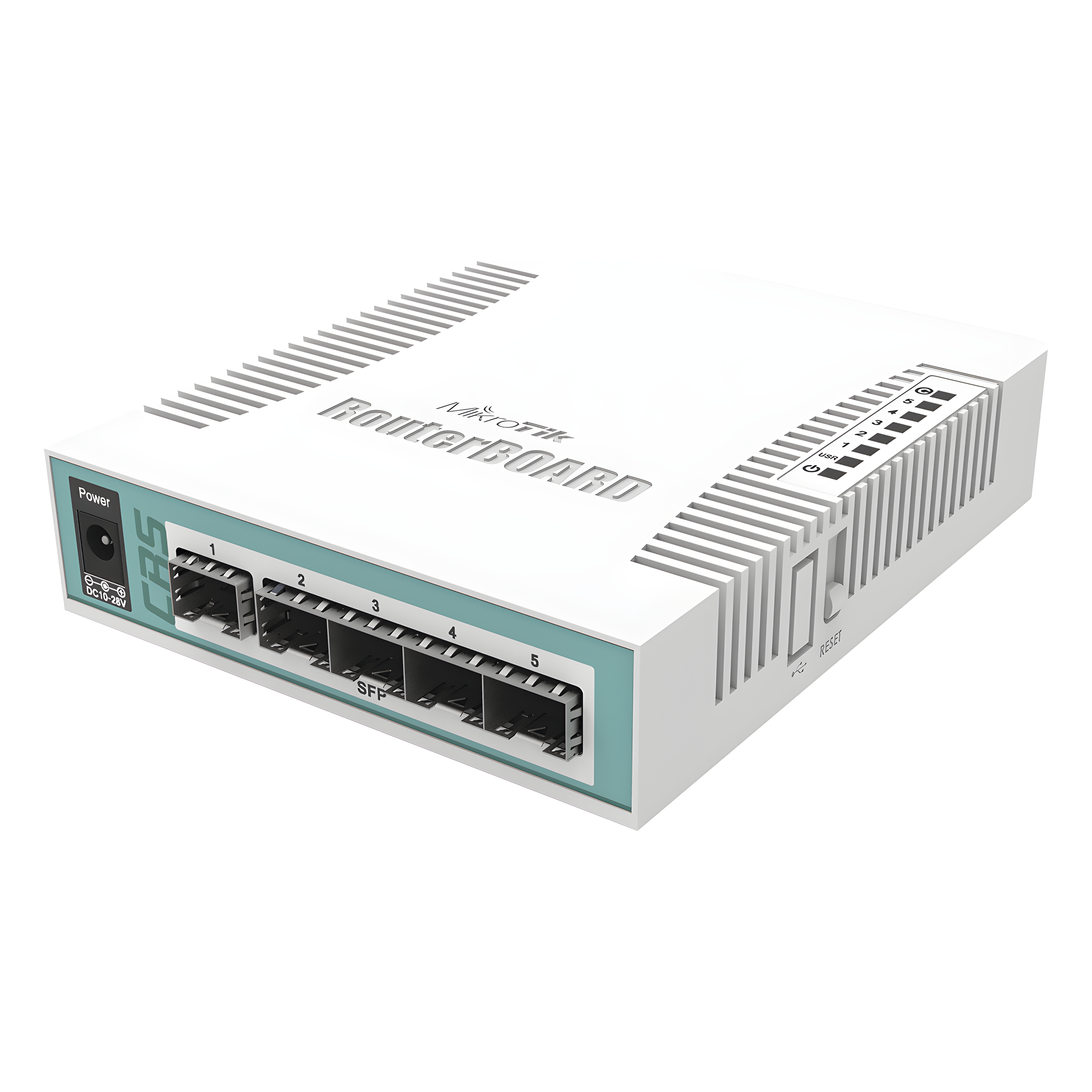 Cloud Core Switch de 6 Puertos SFP, 1 Puerto Combo TP/SFP — MIKROTIK · SKU CRS106-1C-5S