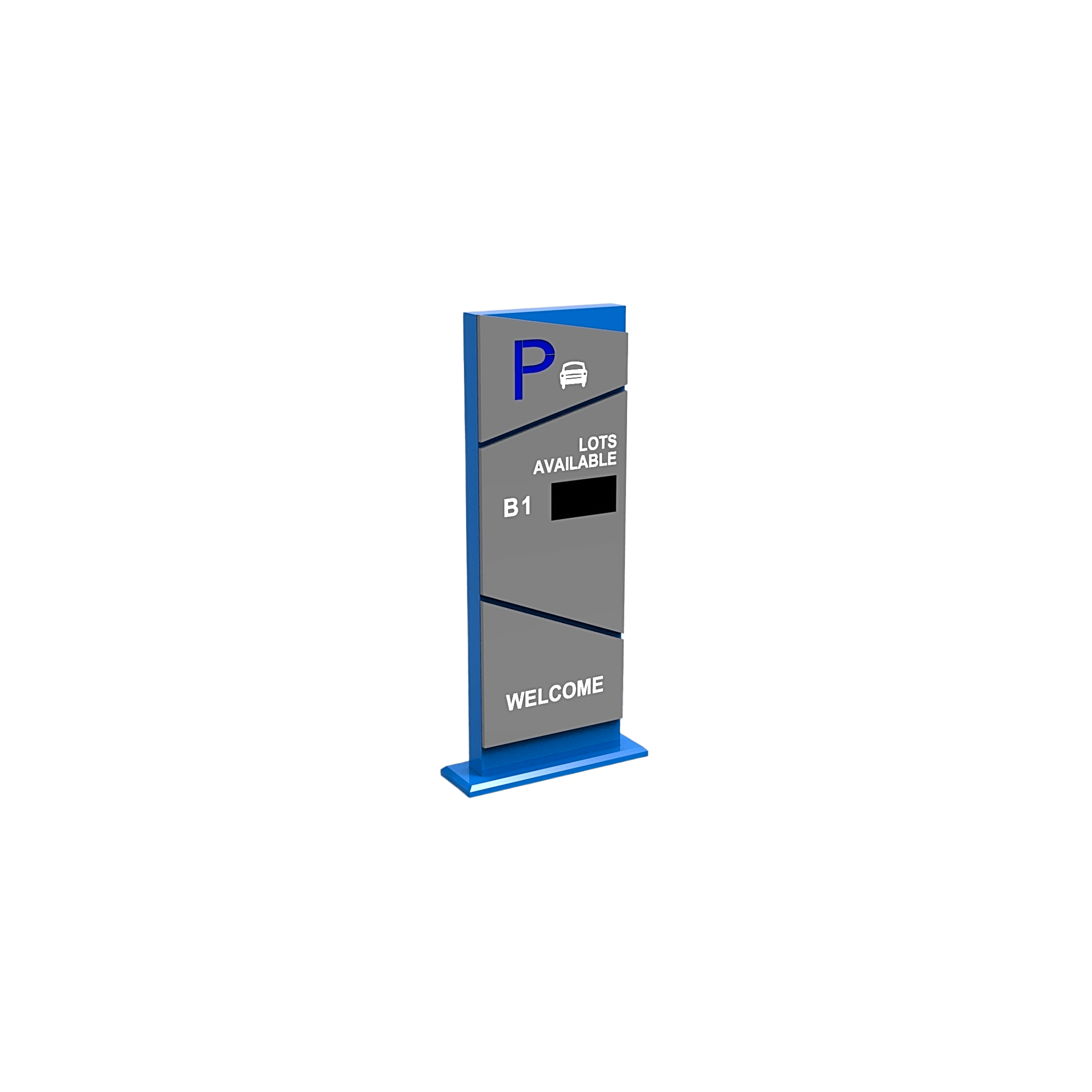 Pantalla Principal de Guía de Estacionamiento / 1 Módulo / Mensaje de Bienvenida / Uso con Aplicación de Guía de Estacionamiento — HIKVISION · SKU DS-TVB200(1MODULE)