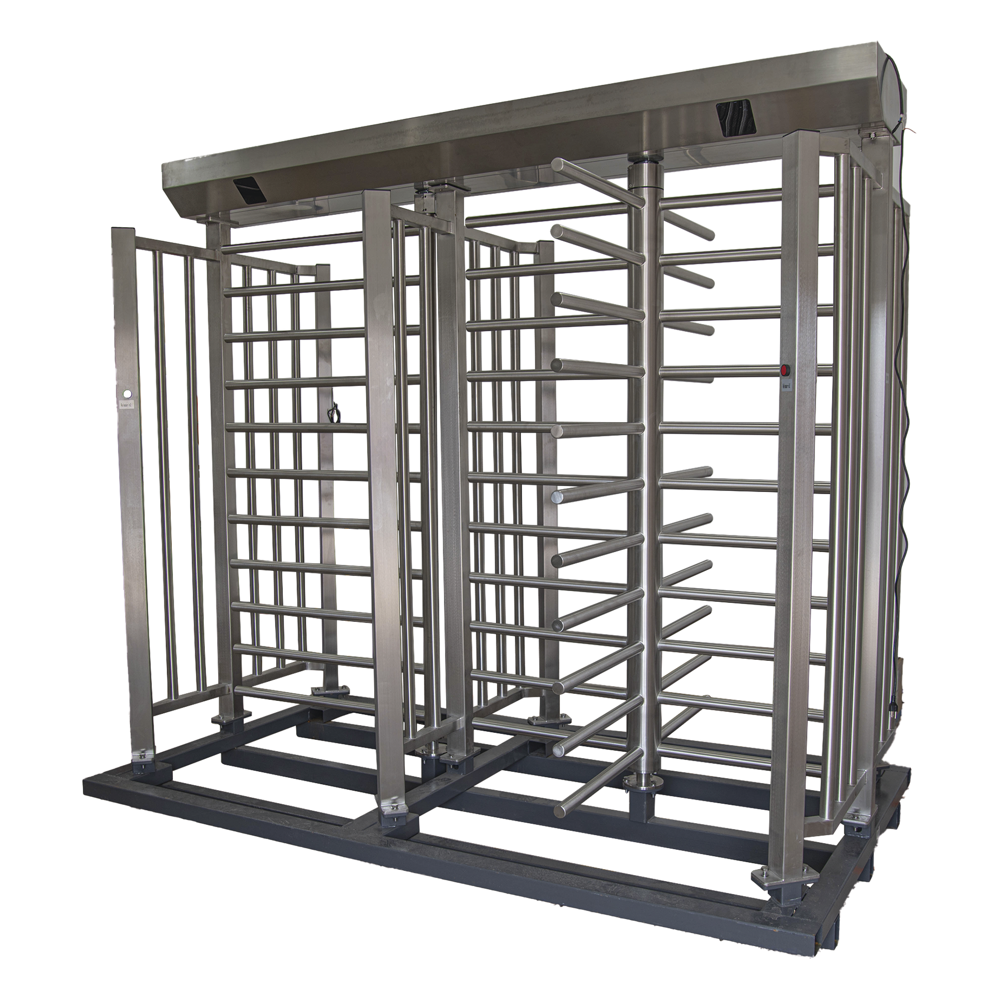 Torniquete De Paso Doble de Cuerpo Completo con Puerta Lateral y Rehilete de Acceso / Fabricado en Acero Inoxidable Grado 304 / — ACCESSPRO · SKU XTD-100