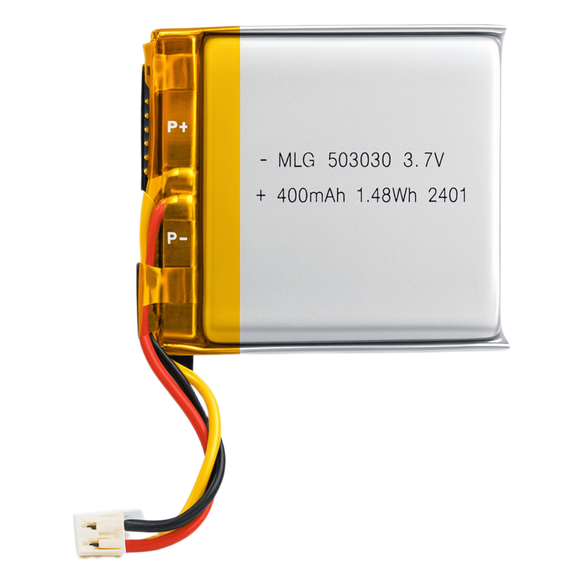 Batería de Respaldo Li-Ion / 400 mAh / 3.7 V / 48 Wh / Tres Pines / -20°C a 55°C — MEITRACK · SKU BATT633L