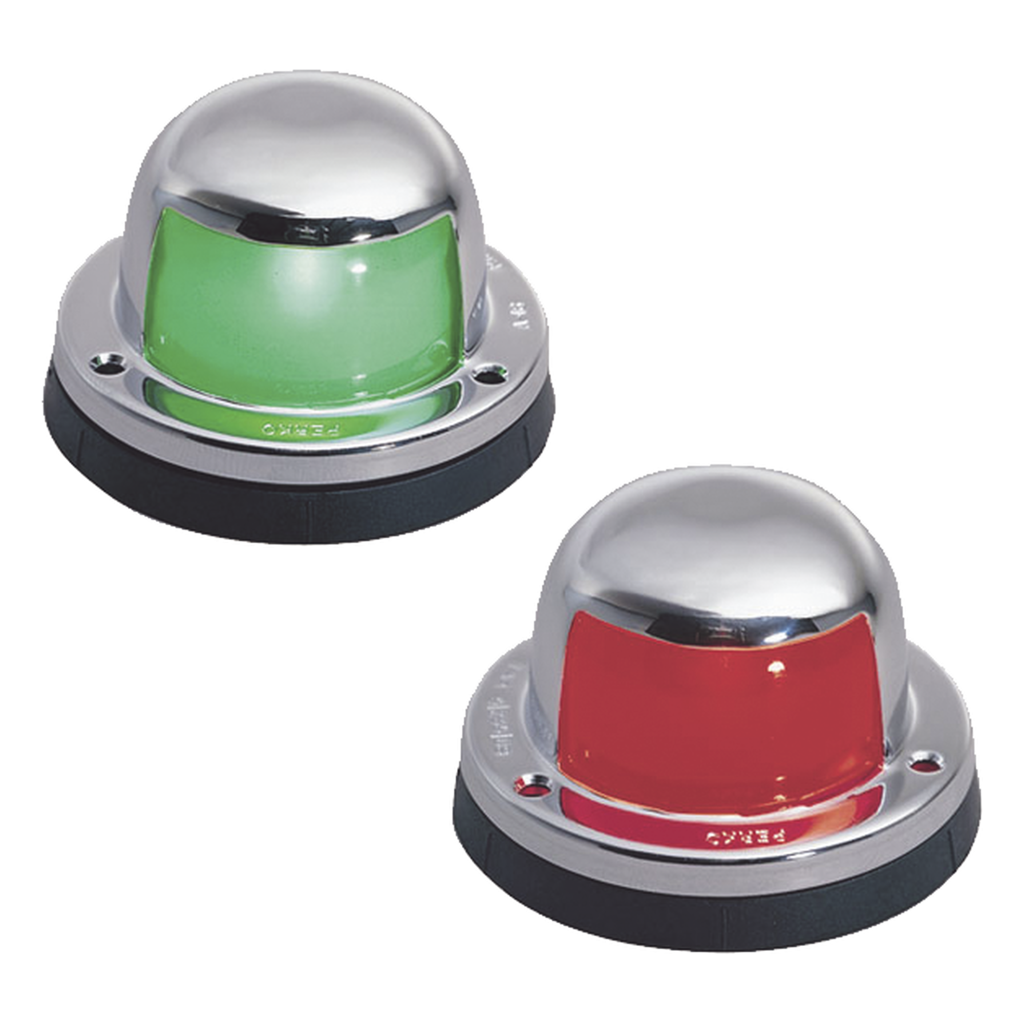 Set de Luces Laterales de Montaje Horizontal en Carcasa de Acero Inoxidable para Todo Tipo de Embarcación Menores de 12 Metros — PERKO · SKU 0963-DP0-STS