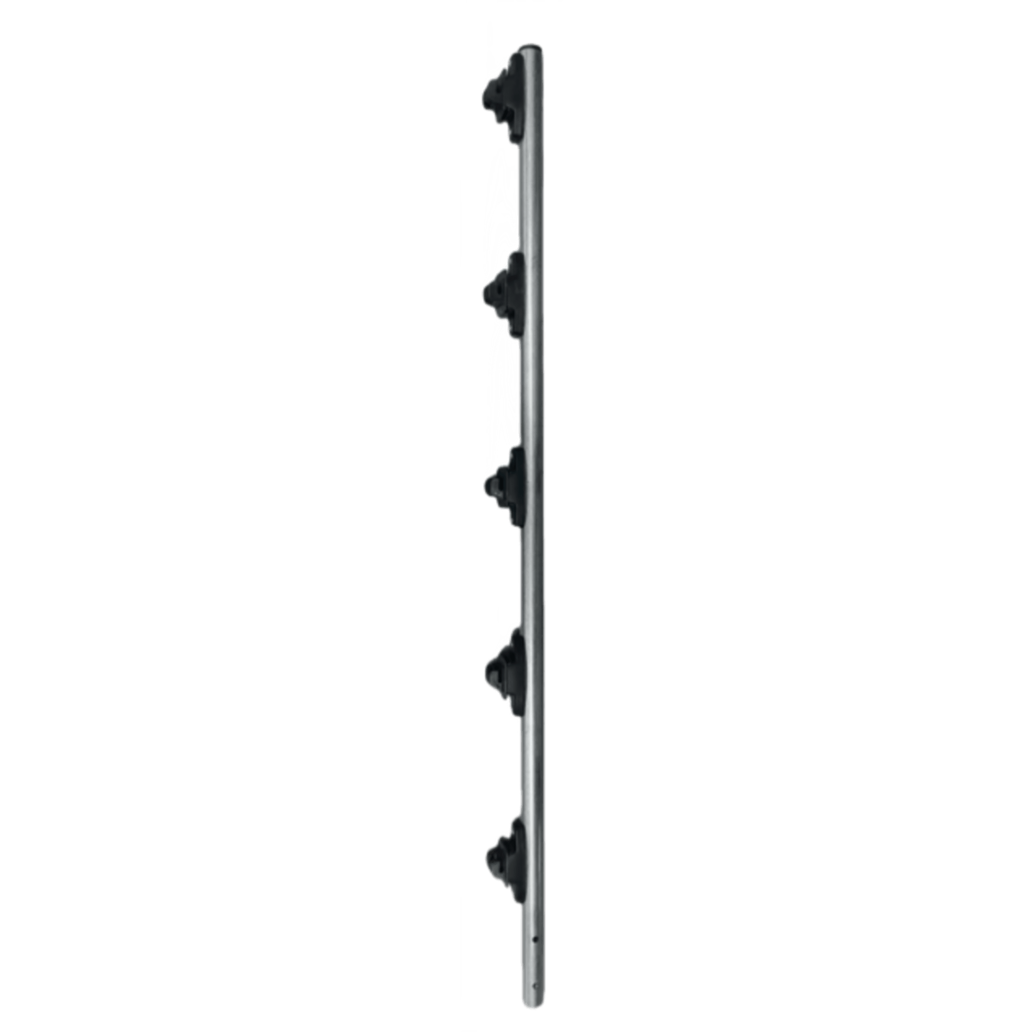 Poste de Paso de Acero Galvanizado / Diámetro 1" / Longitud 100cm / Forma Redonda / 5 Aisladores Integrados / Incluye Tapa / Peso 0.8 KG — SFIRE · SKU SF-POST-5-R1