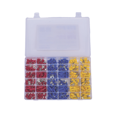Juego de 580 pzas. Terminales Variadas con Forro y Caja de Almacenamiento.