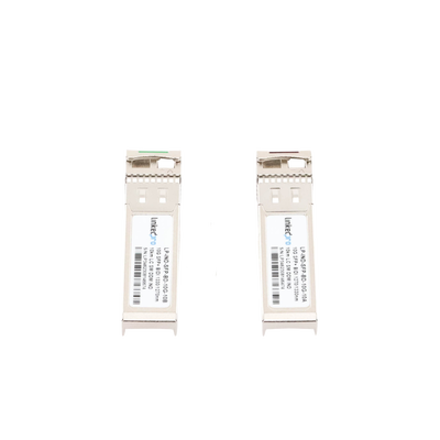 Transceptores Ópticos Industriales Bidireccionales SFP+ (Mini-Gbic) / Monomodo 1270 & 1330 nm / 10 Gbps / 10GBASE / Conector LC/UPC Simplex / DDM / Hasta 10 km / 2 Piezas