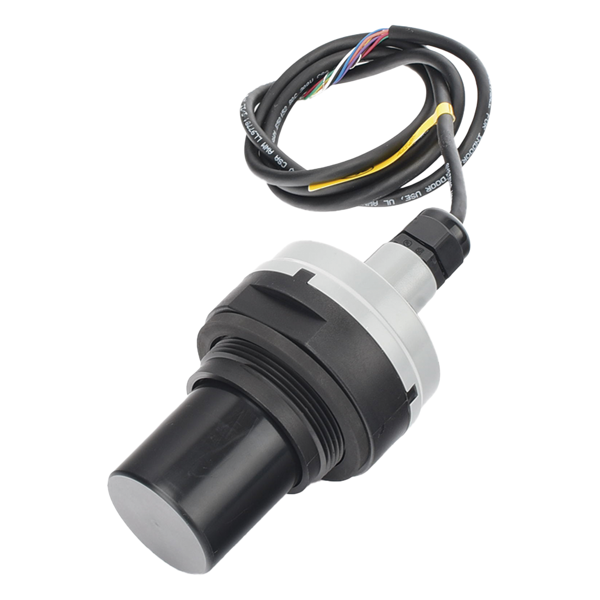 Sensor de nivel ultrasónico sin contacto, alcance de 5.5 m (18 ft), salida 4-20 mA y 4 relés SPST programables, IP68 — HONEYWELL BMS · SKU ULSL-10