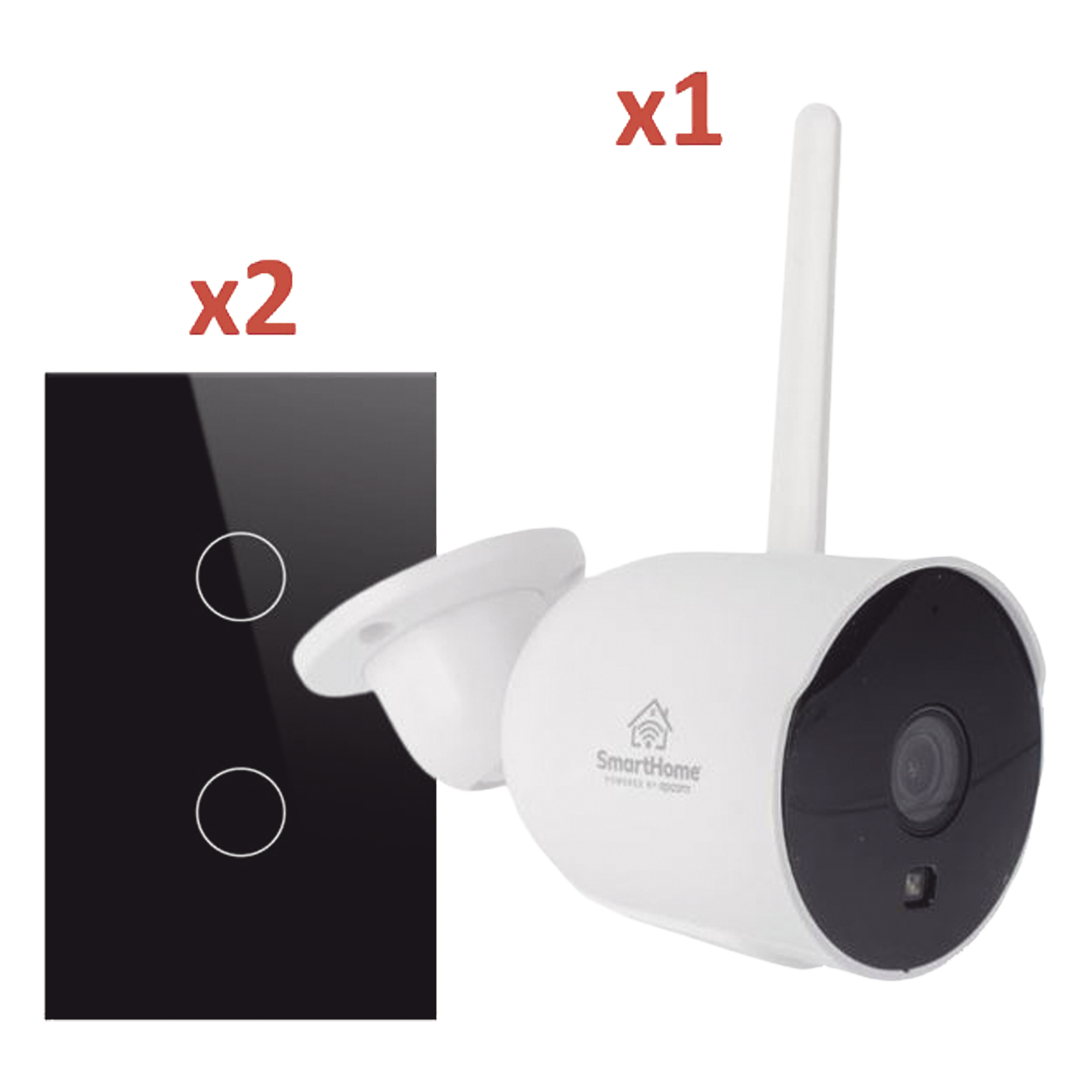 (Wifi) KIT 1 camara Wifi y 2 apagadores inteligentes Wifi — SMARTHOME BY EPCOM · SKU SH1CAM2SK