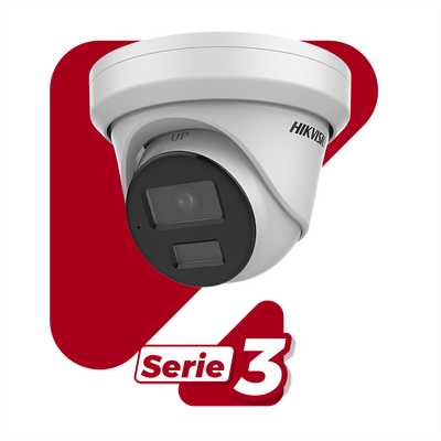 Turret IP 4 Megapixel / Lente 2.8 mm / Dual Light (40 mts IR + 40 mts Luz Blanca / DARKFIGHTER S / Microfono Integrado / Exterior IP67 / WDR 130 dB / 4 Analíticos: AcuSense, Deteccion Facial, Conteo de Personas por Cruce y Zona