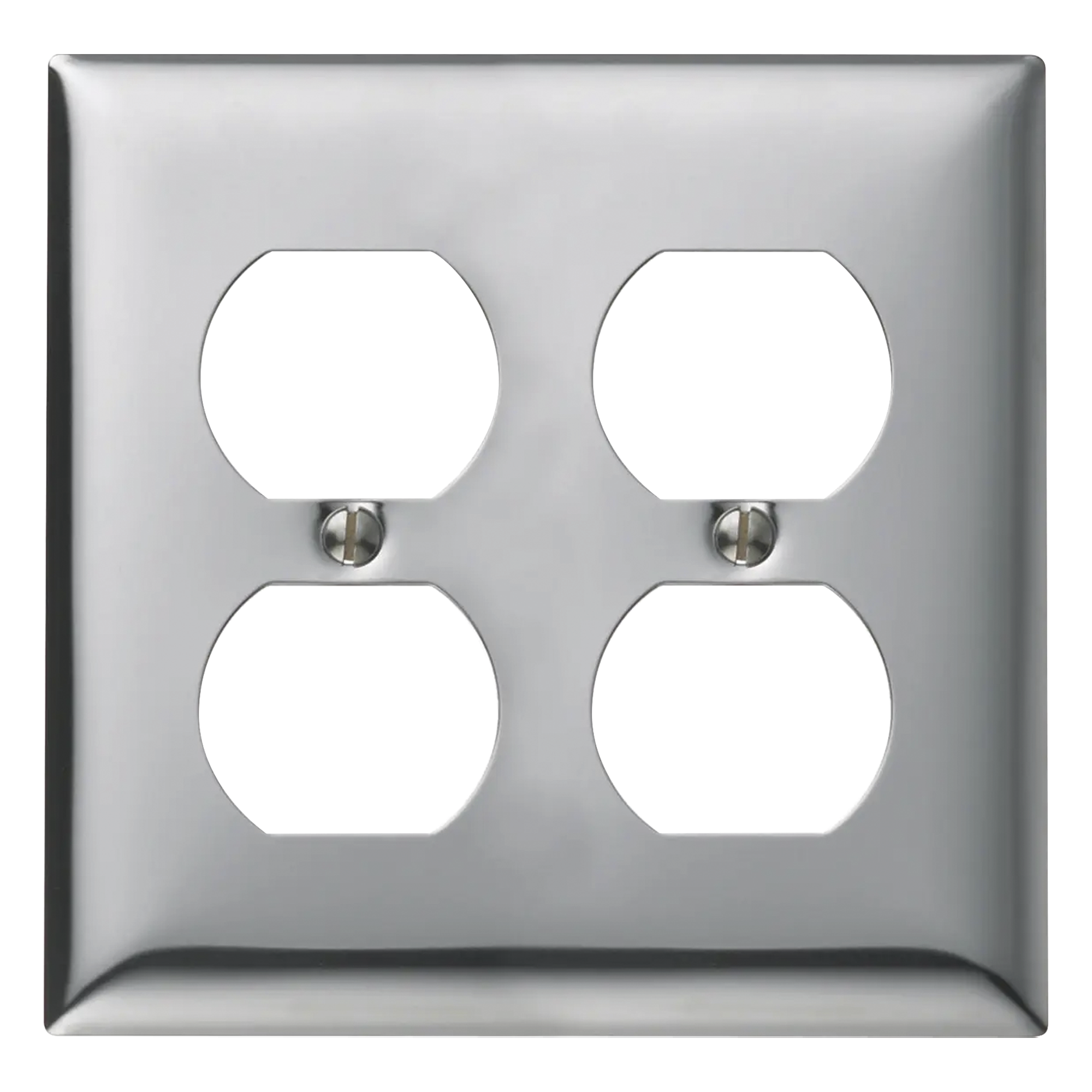 Tapa para Contacto Dúplex / 2 Receptáculos / Montaje Vertical / Cromo / Certificación UL — RACO · SKU HUB-SCH-82