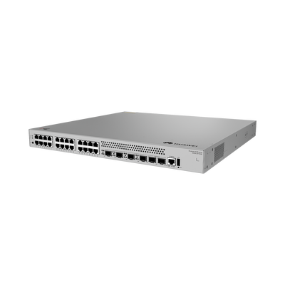 Switch Empresarial Core Gigabit Administrable Capa 3 / 24 Puertos 10/100/1000 Mbps / 4 Puertos 10GE SFP+ Uplink / 2 Puertos 10GE SFP+ (Stack) / ERPS / Ruteo Dinamico (RIP, OSPF, IS-IS y BGP) / iStack / Administración Nube Gratis