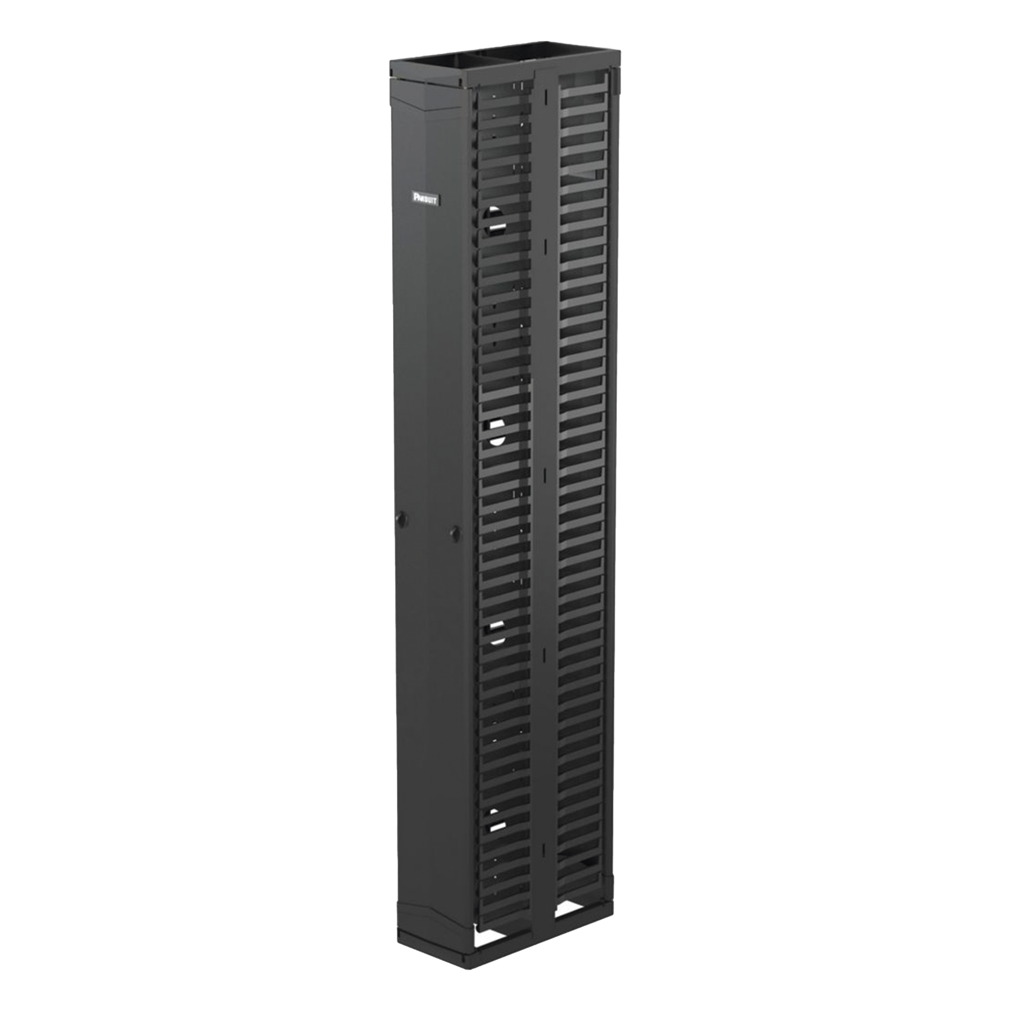 Organizador Vertical de Cables / Doble Acceso Frontal y Posterior / 45 Unidades / 10 in de Ancho / 83.8 in (2130.4 mm) de Alto / Alta Densidad — PANDUIT · SKU PR2VD10