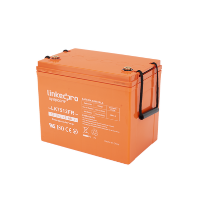 Batería de respaldo 12 V | 75 Ah | AGM | Certificada UL94-V0 Retardante a la Flama | Especial para Seguridad Electrónica | UPS | Sistemas de Emergencia | Vida útil 5 años | Terminales T3