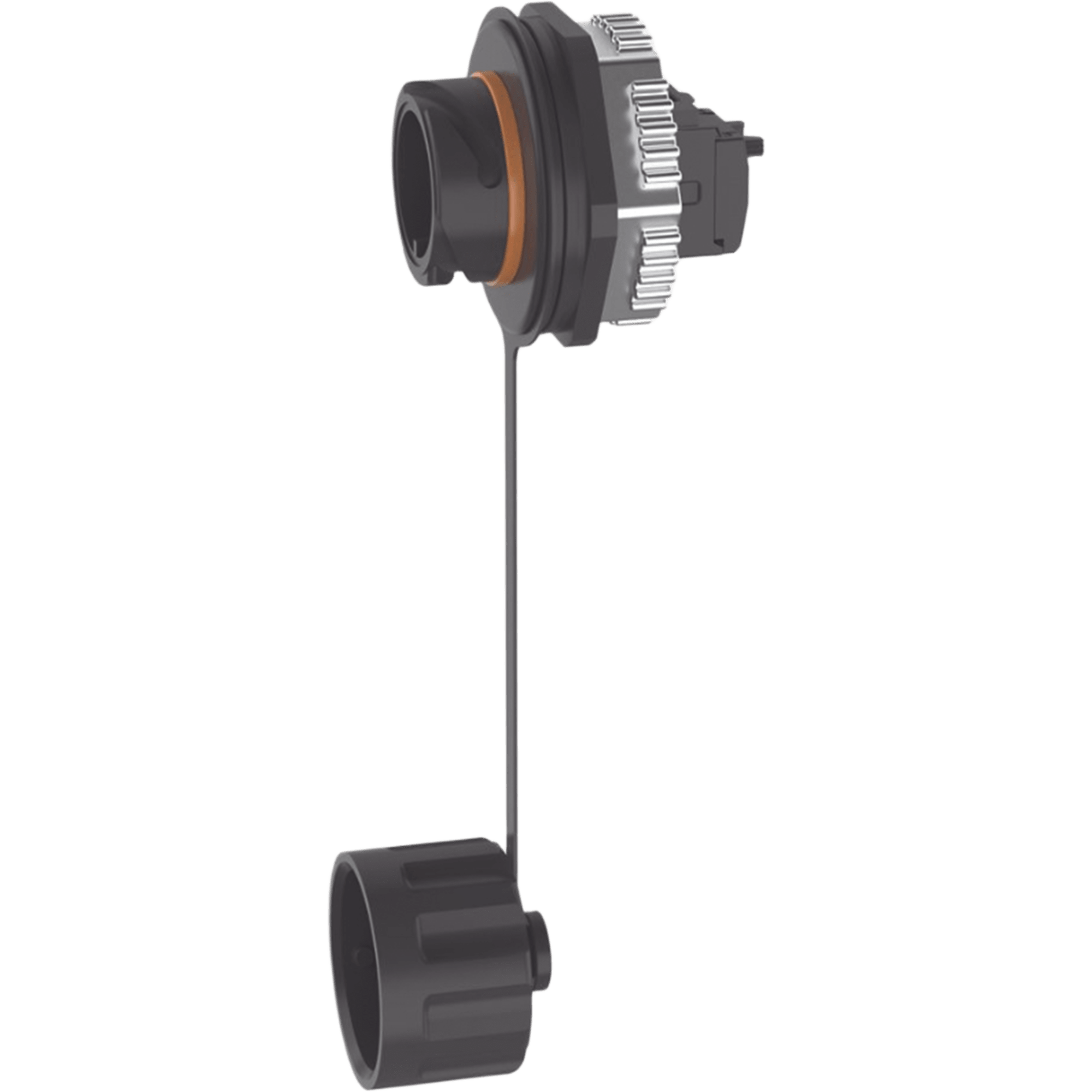 Conector Jack RJ45 de Uso Industrial Estilo TG, Blindado Categoría 6A, Con Tapa Protectora, Protección IP67