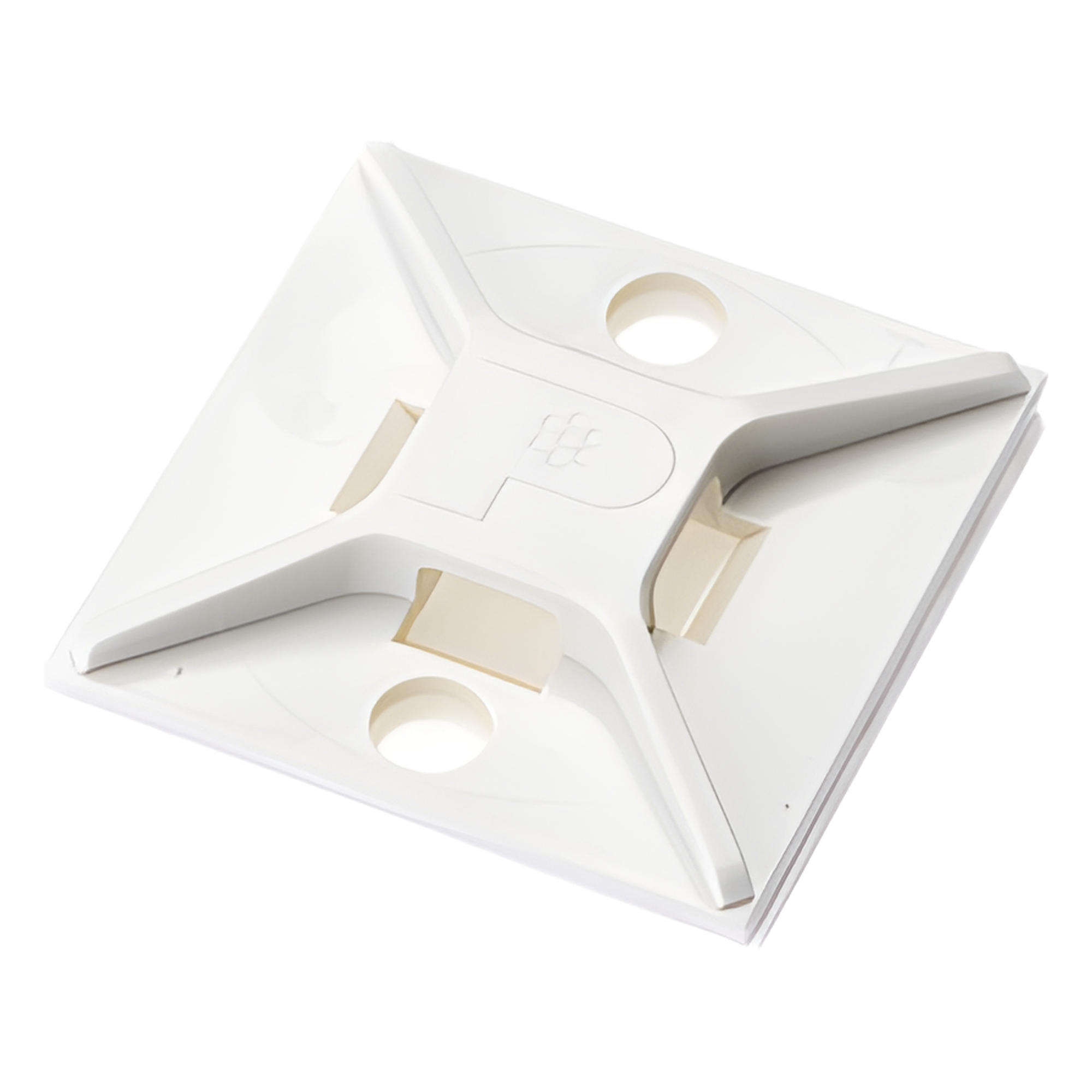 Montaje-Sujetador Para Cable de 4 Vías, con Adhesivo, 25.4 x 25.4mm (1in x 1in), Color Blanco, Uso en Interior, 1 pieza — PANDUIT · SKU ABM2S-A-C