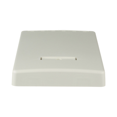 Caja de Montaje en Superficie, con Accesorio para Resguardo de Fibra Óptica, para 6 Módulos Mini-Com, Color Blanco Mate