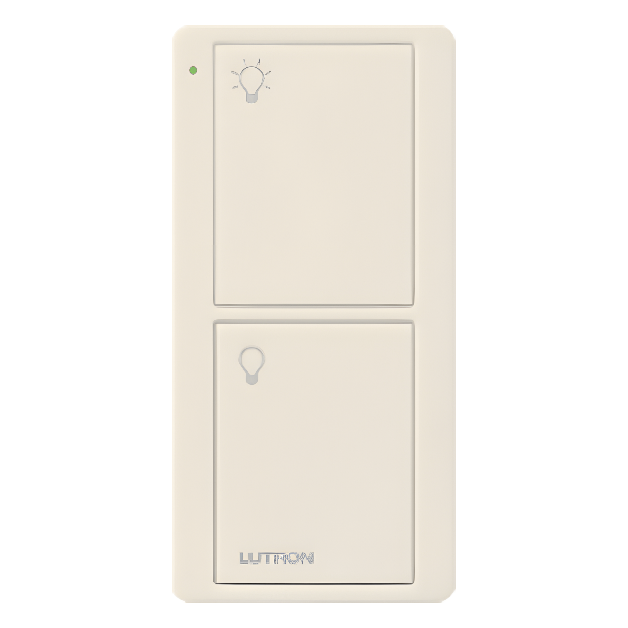 Control Pico inalámbrico de 2 botones para encendido y apagado, gloss light almond — LUTRON ELECTRONICS · SKU PJ22BGLAL01