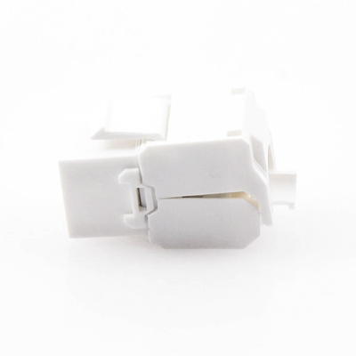 Módulo Jack Keystone Cat6A (Toolless), con Terminación en Ángulo 180 Grados Color Blanco, Compatible con Faceplate y Patchpanel Linkedpro