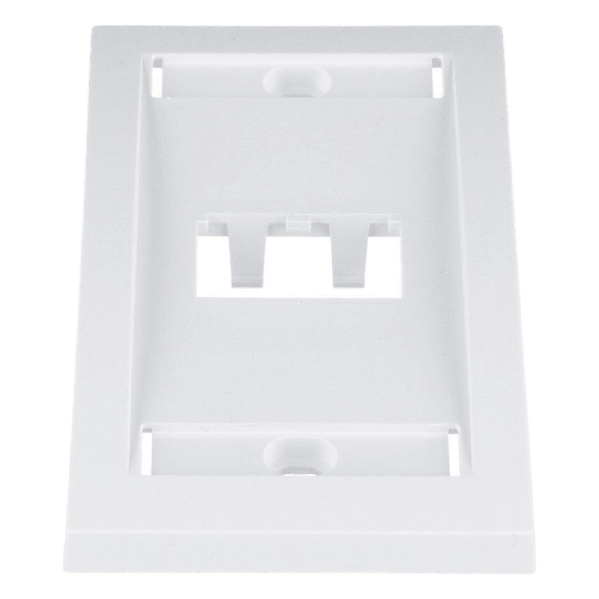 Placa de Pared Vertical Ejecutiva, Salida Para 2 Puertos Mini-Com, Con Espacios Para Etiquetas, Color Blanco — PANDUIT · SKU CFPE2WHY