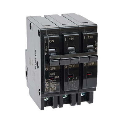 MCB - Interruptor Termomagnético Enchufable, Serie: B2Q, 3P, 40A, 240V (SKU:1002299)