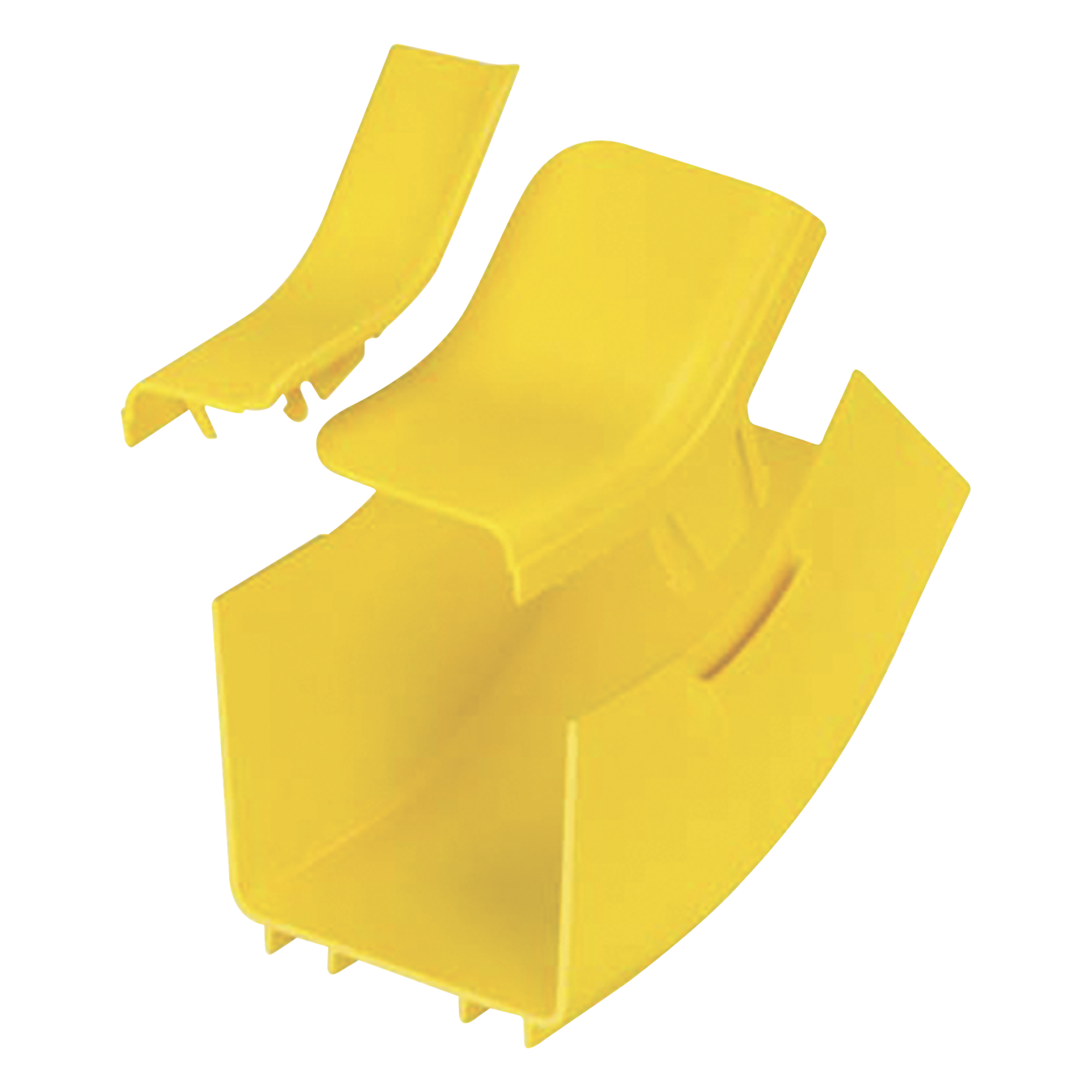 Bajada Vertical Interior de 45º con Tapa, Para uso con Canaletas 4X4 FiberRunner™, Color Amarillo — PANDUIT · SKU FRIV454X4LYL