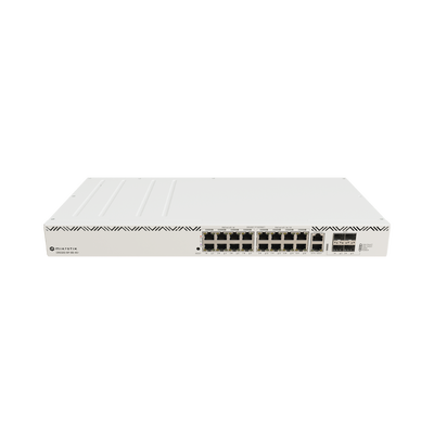 Cloud Router Switch 16 puertos, 8 PoE+ y 8 PoE++, Fuentes redundantes Hot-Swap
