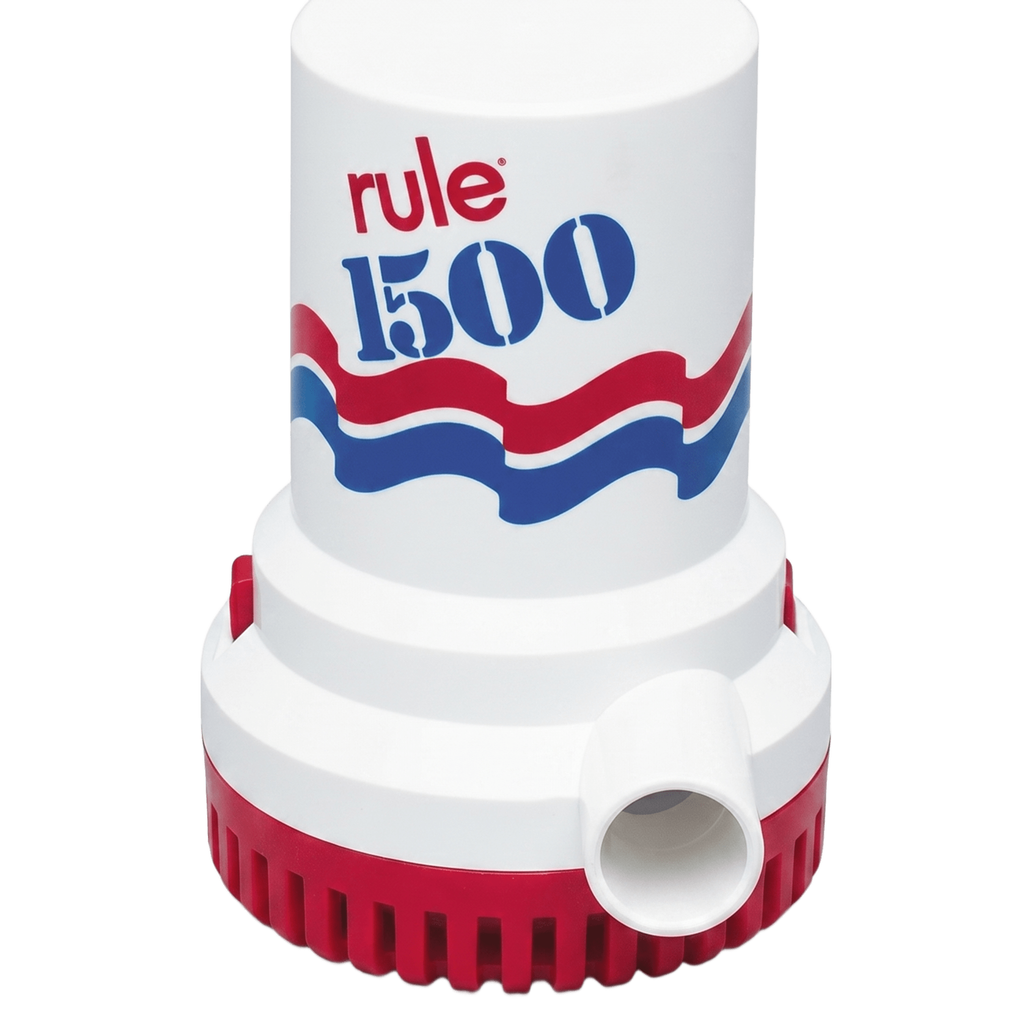Bomba de Achique Sumergible Rule 02 / 1,500 GPH / 12V CD / Motor de Alta Eficiencia / Ejes de Acero Inoxidable / Protección Térmica TCO / Certificación CE e ISO 8849