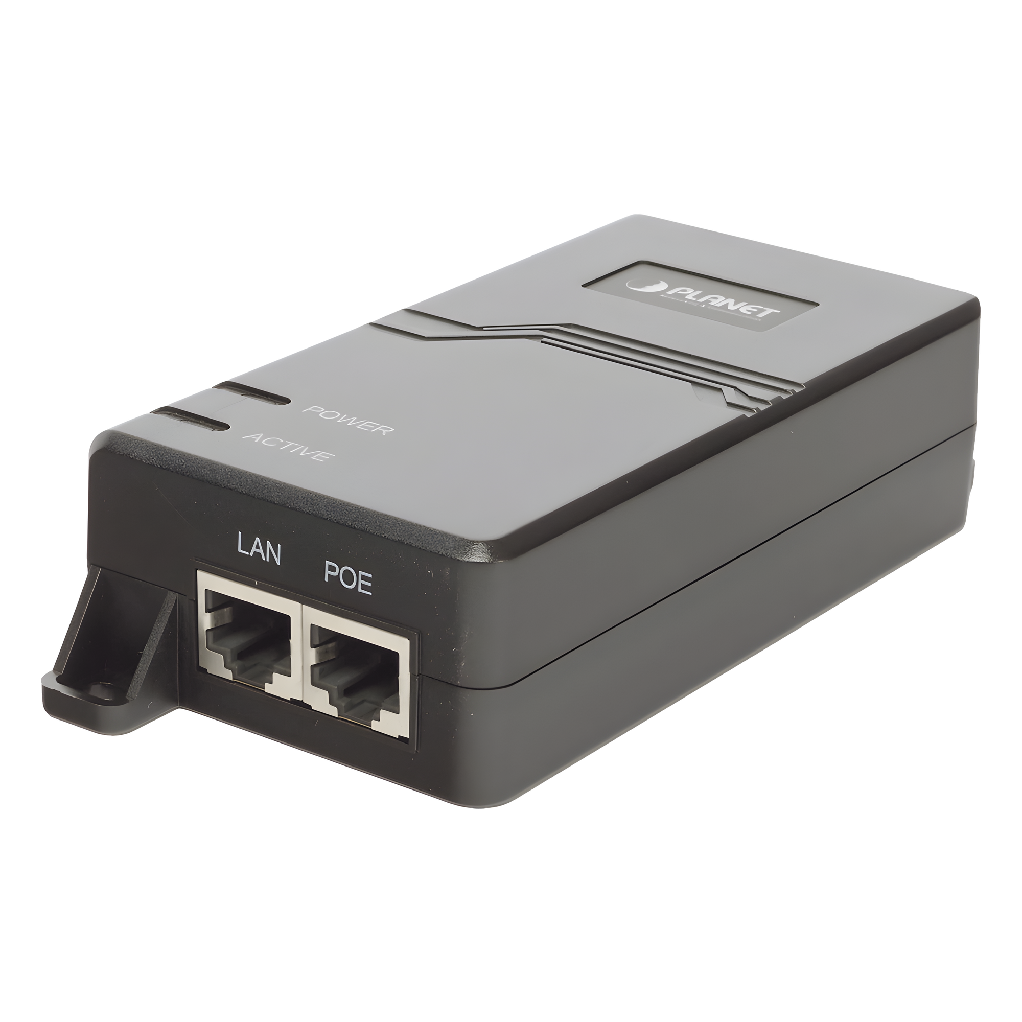Inyector 802.3bt de 60W en 4-Pares UTP, Compatible con 802.3af/at Gigabit 10/100/1000 Mbps — PLANET · SKU POE-173