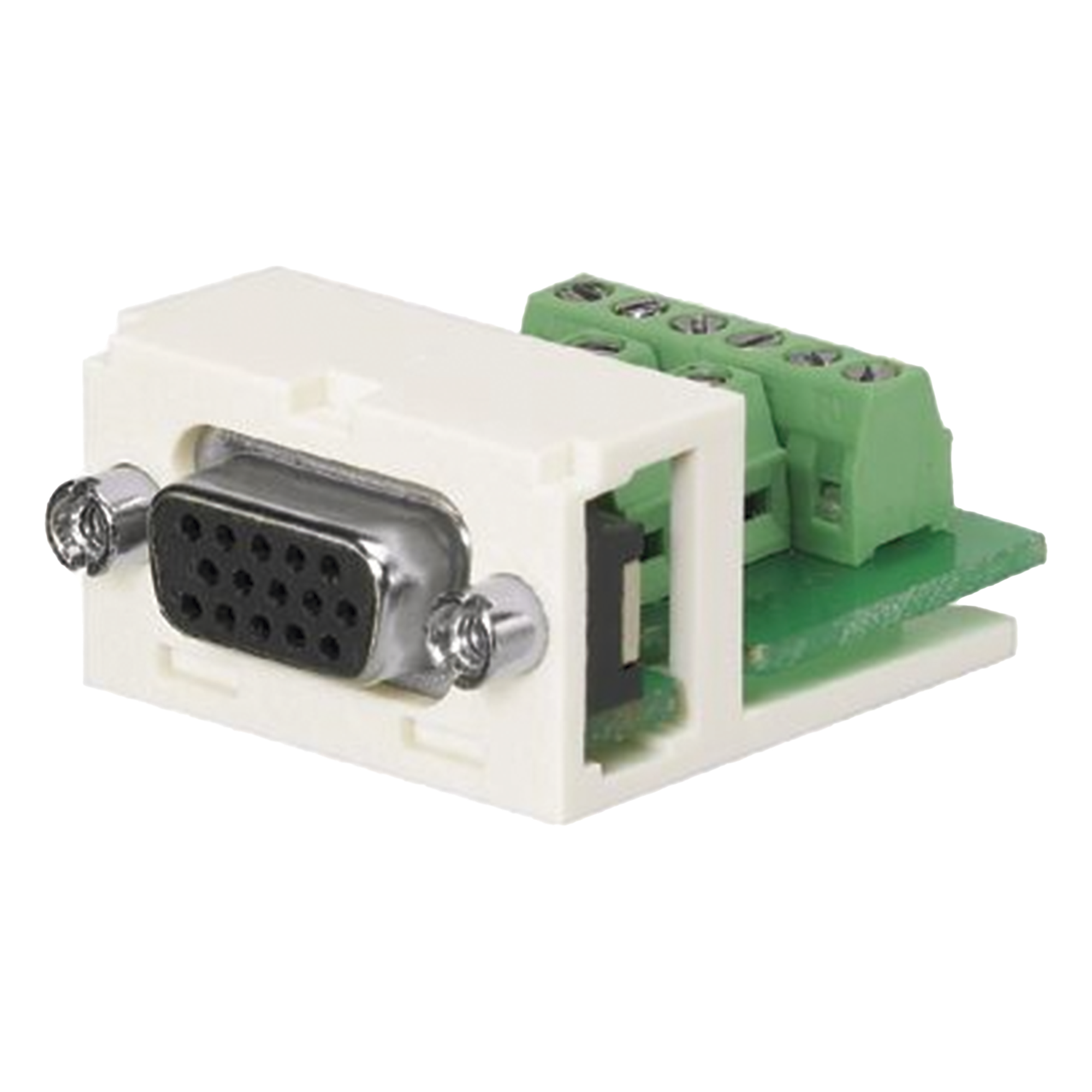 Conector Sub-D de 15 Pines Tipo Atornillable, Uso en 2 Puertos Mini-Com, Color Blanco Mate — PANDUIT · SKU CMD15HDIWY