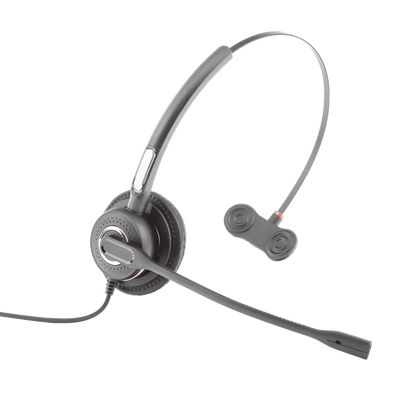 Diadema monoaural con tecnología antishock para teléfonos IP FANVIL y Polycom con micrófono de cancelación de ruido, larga durabilidad